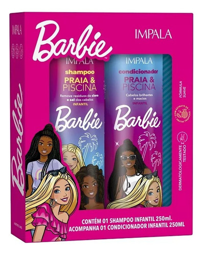  Kit Infantil Impala Barbie Praia E Piscina Shampoo + Cond