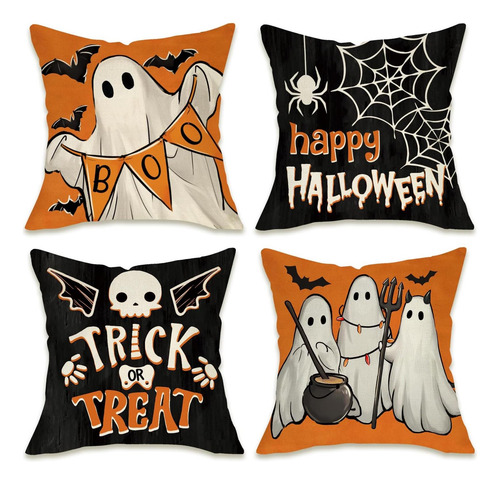 Fahrendom Halloween Decorative Throw Cubras De Almohada 18 X