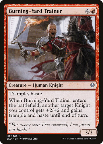 Carta Magic Burning-yard Trainer Throne Of Eldraine Mtg
