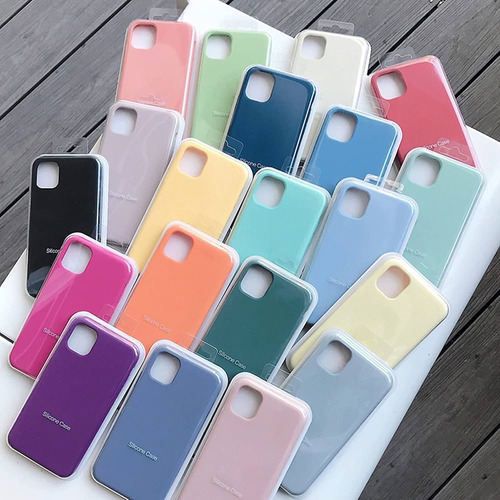 Funda Silicona Case Para Iphone 11/13/14/15 & Pro Pro Max Verde Musgo 15 Pro Max