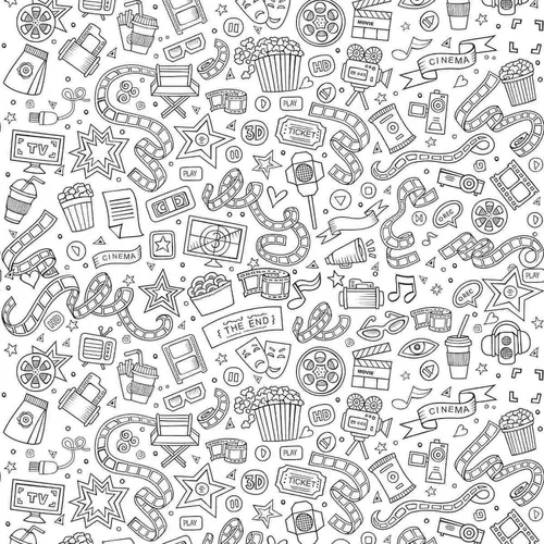 Papel de Parede Desenho para Colorir Social Media 2,70x0,57m