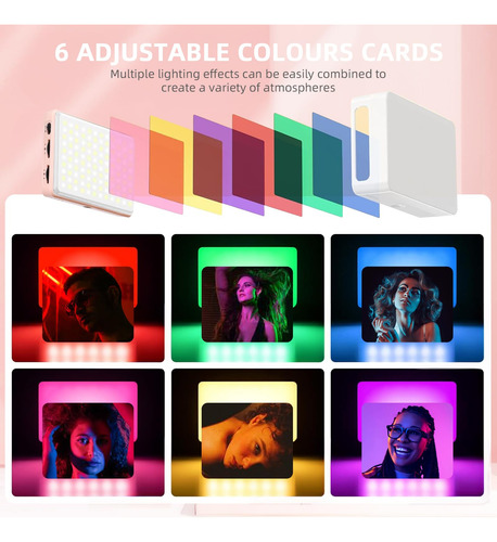 Luz Para Selfie Regulable 120 Led Recargable Rosa Color