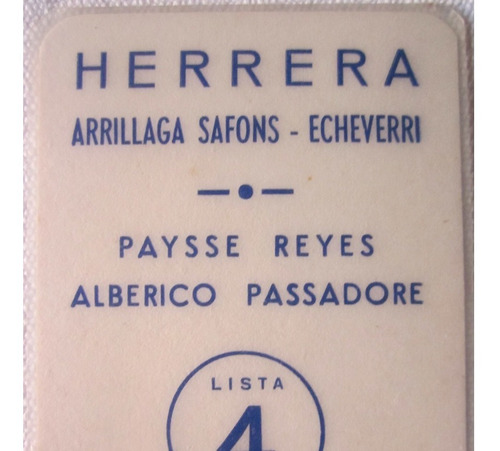 Antiguo Almanque 1963 Partido Nacional Lista 4 Herrera