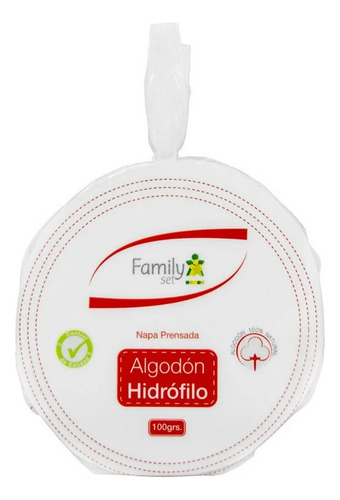 Family Set Algodón Hidrófilo Prensado 100 Grs