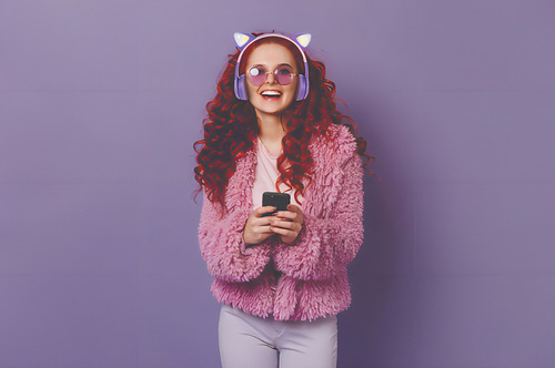 Misik - Audifonos Bluetooth Orejas De Gato Led Manos Libres