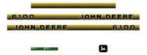 Comprar Adhesivos Tractor John Deere 6100 Agrícola Calcomanías