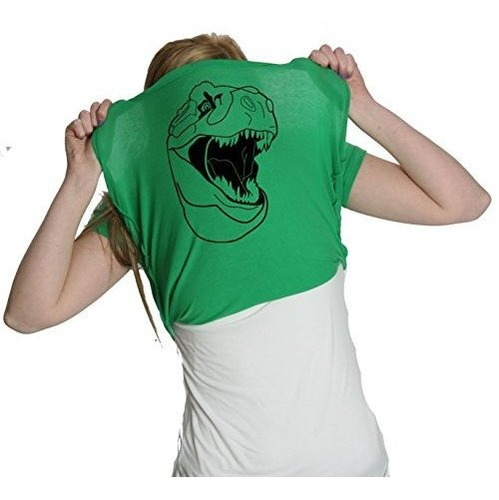 Camiseta Divertida Con Diseño De Dinosaurio Trex Para Mujer