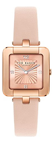 Reloj Con Correa De Cuero Vegano Rosa Para Mujer De 