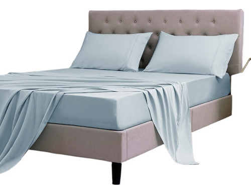 Cama De Seda Helada De Verano De Cuatro Piezas De Color Liso