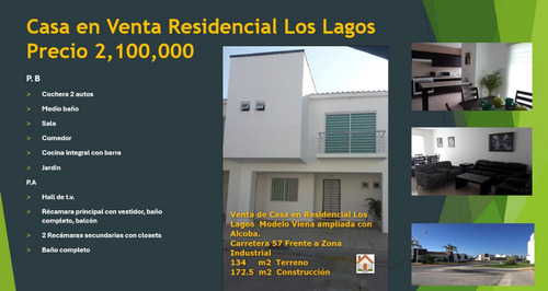 Casa En Residencial Los Lagos San Luis Potosí, Slp