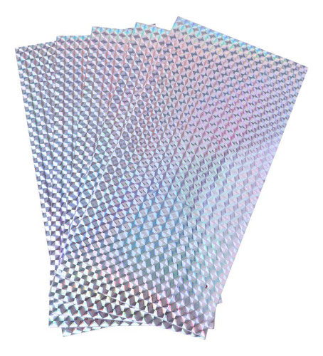 5 Unids / Set Durable Color Brillante Película Plata Plata