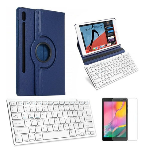 Capa/teclado/pel Para Galaxy Tab S6 Sm T860/t865 10,5 Azul