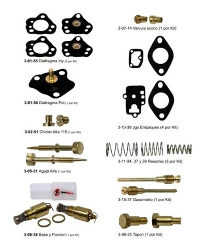 Kit Reparacion Carburador Camioneta Daewoo Damas 67