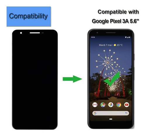 Pantalla Lcd Super Oled Compatible Con Google Pixel 3a G020g