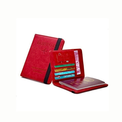Porta Pasaporte Vintage Rojo Cool Bags