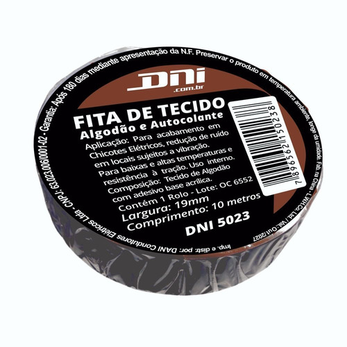 10 Fitas Isolantes De Tecido Autocolante 10m - Dni 5023