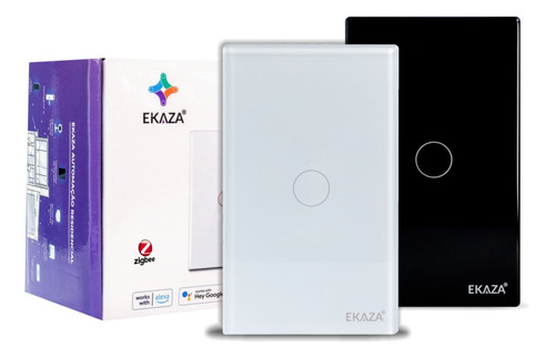 Interruptor Touch 1 Botão Zigbee 2.5d Ekaza Tuya Ekat T307z