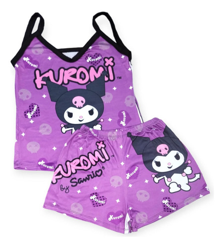 Hermosa Pijama Juvenil De Playera Y Short De Kuromi