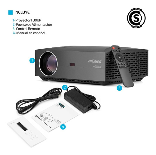 Imagen 4 de 10 de Proyector 8000 Lumenes 1080p Android Bluetooth Wifi Led