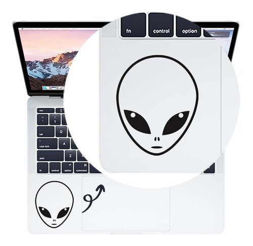 Sticker Decorativo Para Notebook Diseño Alien