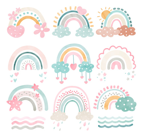 Clipart Arcoiris Acuarela 101