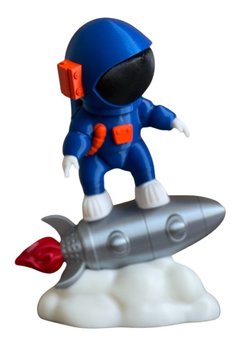 Escultura O Astronauta Skatista - Decoração 3d