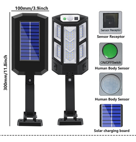 Lámpara Solar Impermeable Para Exteriores/interiores 43led I