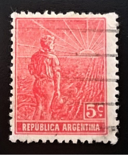 Argentina, Sello Gj 379 Labrador 5c Ital 13 1-4 Usado L12210