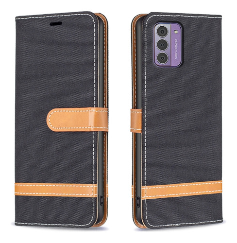 Funda De Piel Con Textura Vaquera Negra Para Nokia G42/g310