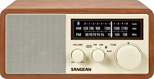 Sangean Wr-16 Am - Fm - Bluetooth Radio De Madera Gabinete C