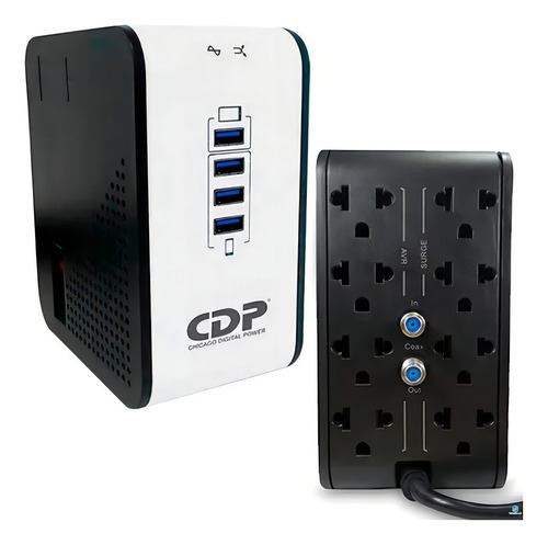 Estabilizador Cdp 8 Salidas 4 Usb 1000va/500w R2cu-avr1008i