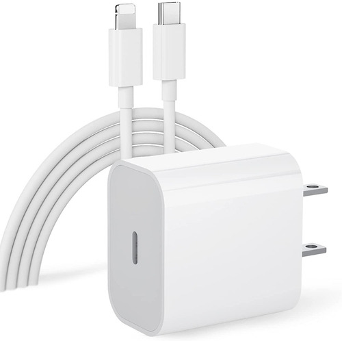 Cargador 20w Carga Rápida Para iPhone 11 12 13 Tipo C Cable