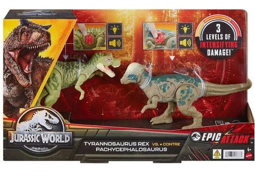 Jurassic World T Rex Jr. Vs Pachycephalosaurus Epic Attack