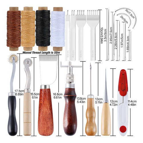 Imagem 3 de 10 de Kit De Costura Punch De Artesanato De Couro