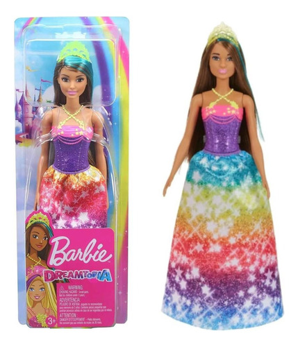 Muñeca Barbie Vestido Violeta Core Dreamtopia. Gjk12