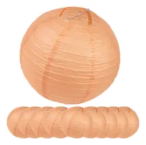 Comprar Valo Concept Pack 10 Lámparas Pantallas Chinas De Papel 35cm Estructura Durazno