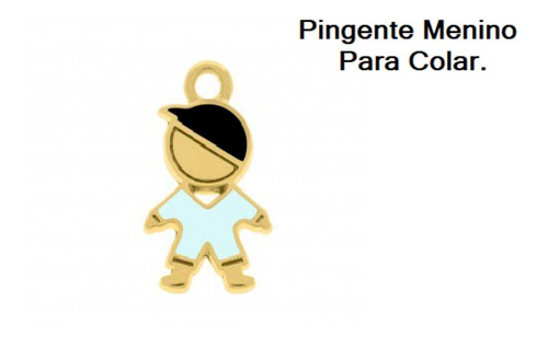 Pingente Menino Esmaltado 18mm