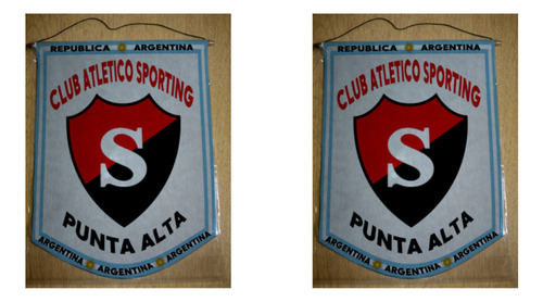 Banderin Mediano 27cm Sporting De Punta Alta