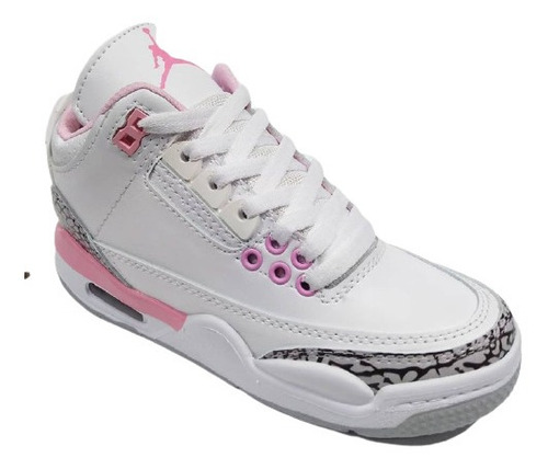 Botas Zapatos Jordan Retro 3 Cocodrilo Damas Rosa Fucsia Zoo