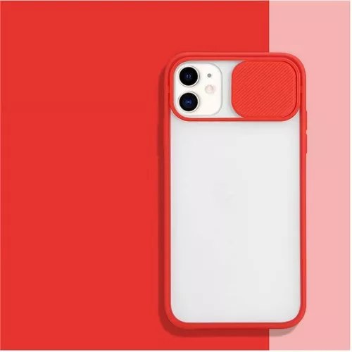 Funda Generica Para iPhone Tpu Traslucida Tapa Camara Slide