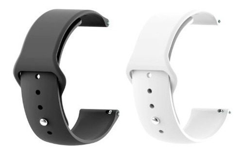 Kit Pulseira 22mm Silicone Sport Para Relógio E Smartwatch