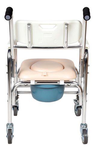 Silla Comodo Ducha Aumento Para Wc Baño 3 En 1 Aluminio Lujo