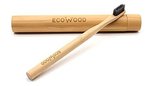 Ecowood Cepillo De Dientes De Bambú Cerdas Suaves + Estuche