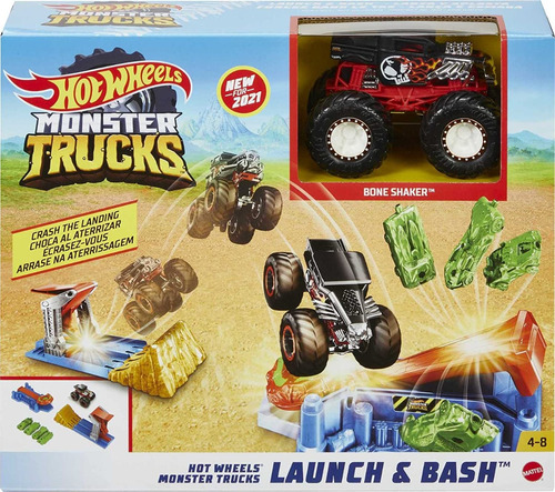 Hot Wheels Monster Trucks Lanza Choca Original Gvk08 Bigshop