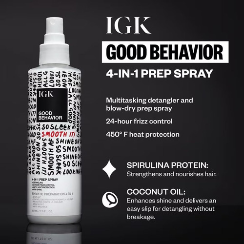 Spray De Preparación Igk Good Behavior 4-en-1 | Desenreda