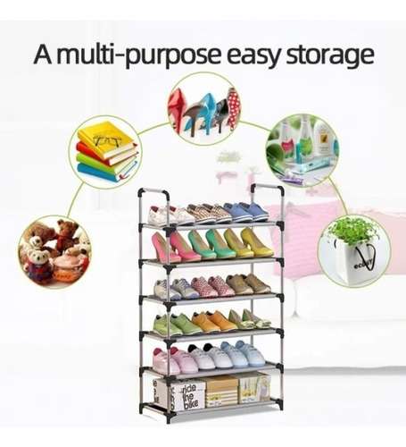 Imagen 3 de 6 de Organizador De Zapatos Fácil Transportar 6 Capas Zapatero