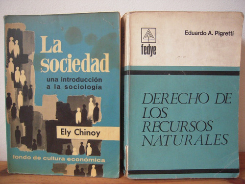 Lote X 2 Libros,derecho/sociologia, Pigretti/ Chinoy
