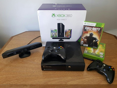 Xbox 360 Trabada 4gb Kinect 2 Contoles Origninales 6 Juegos 