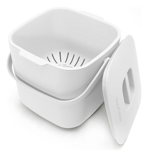 Yourcasa Contenedor De Compostaje De Cocina Con Tapa, 1.85 G