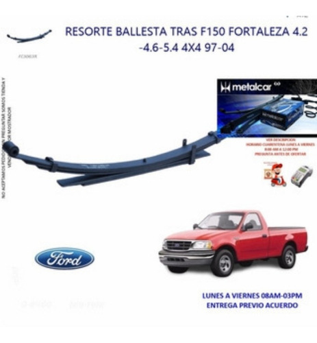 Ballesta Maestra De Fortaleza 4x4 Marca Metalcar 